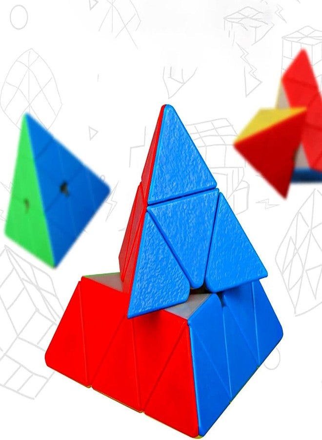 مكعب السرعة الهرمي 3×3، لعبة ألغاز ذهنية، مكعب سحري مثلث 3×3×3، لعبة ألغاز ذهنية، لعبة مكعبات بدون ملصقات، ألوان زاهية - Image 5